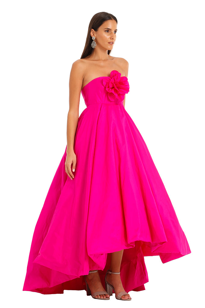 Fuchsia Flower Bubble Gown