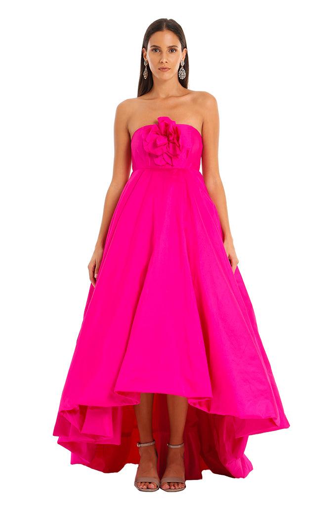 Fuchsia Flower Bubble Gown