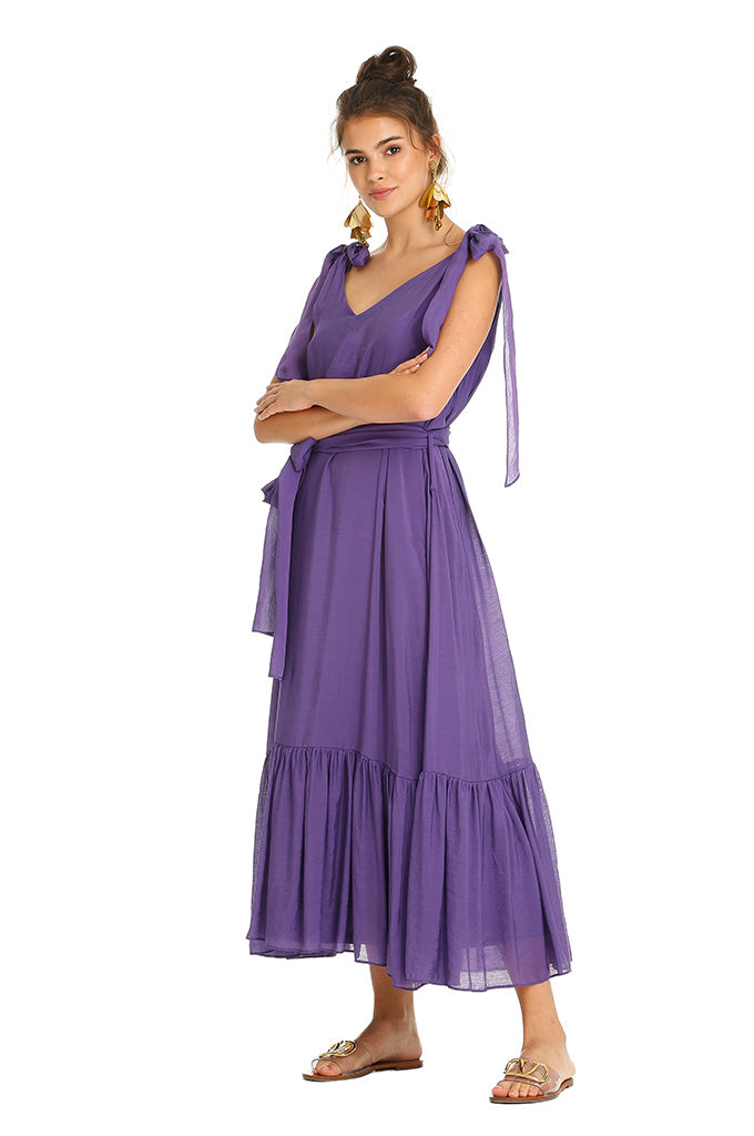 Purple Triangle Summer Dress