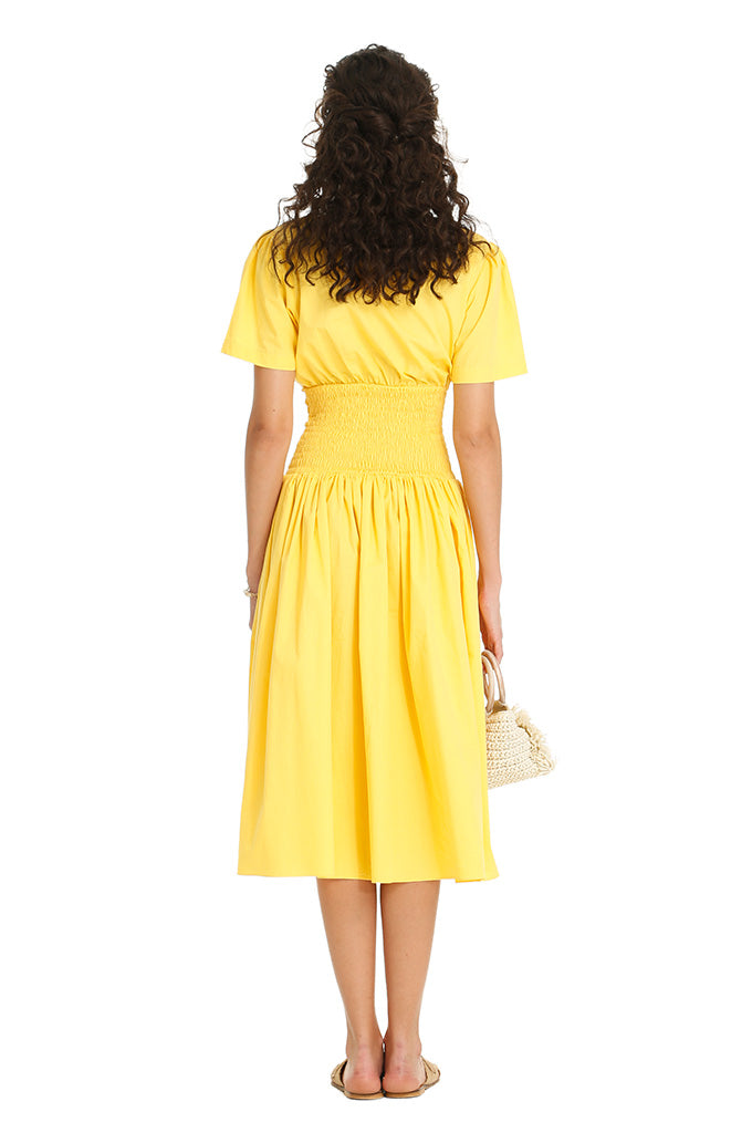 Yellow Poplin Dress