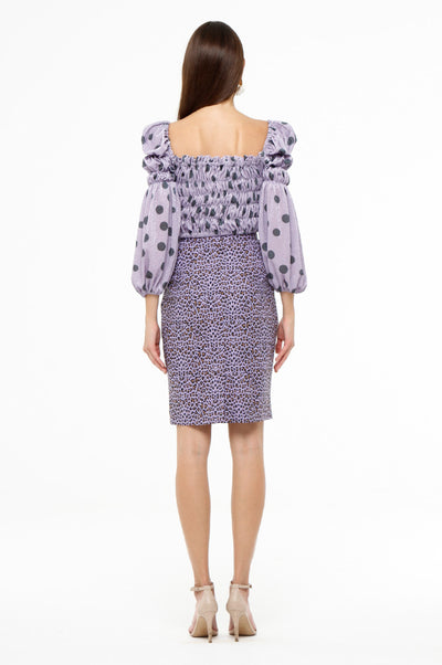 Purple Leopard Skirt