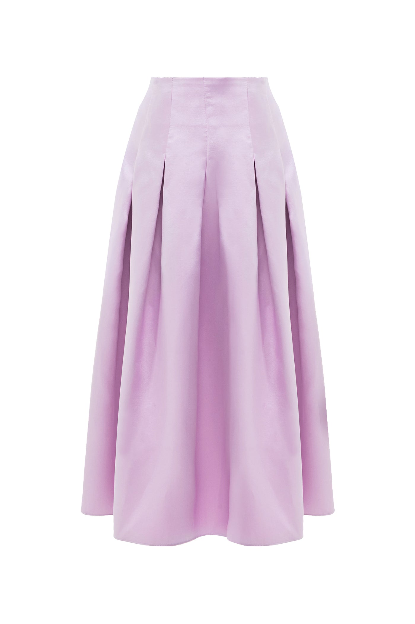 Lavender Pleated Midi Skirt
