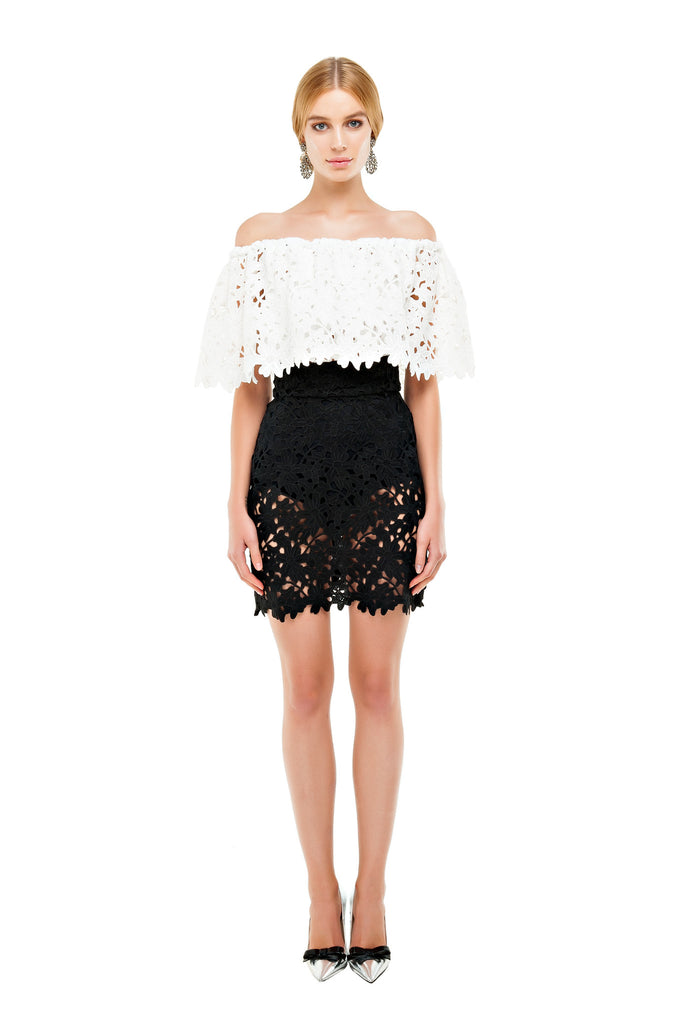 ★SETUP-EXE★ LACE OFF- SHOULDER TOP / BLACK, WHITE s-l1200.png