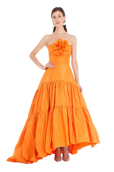 Orange Blossom Taffeta Gown