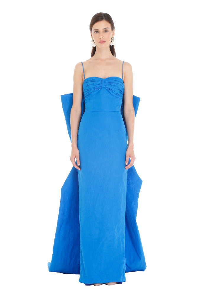 Royal Blue Gilian Back Bow Gown