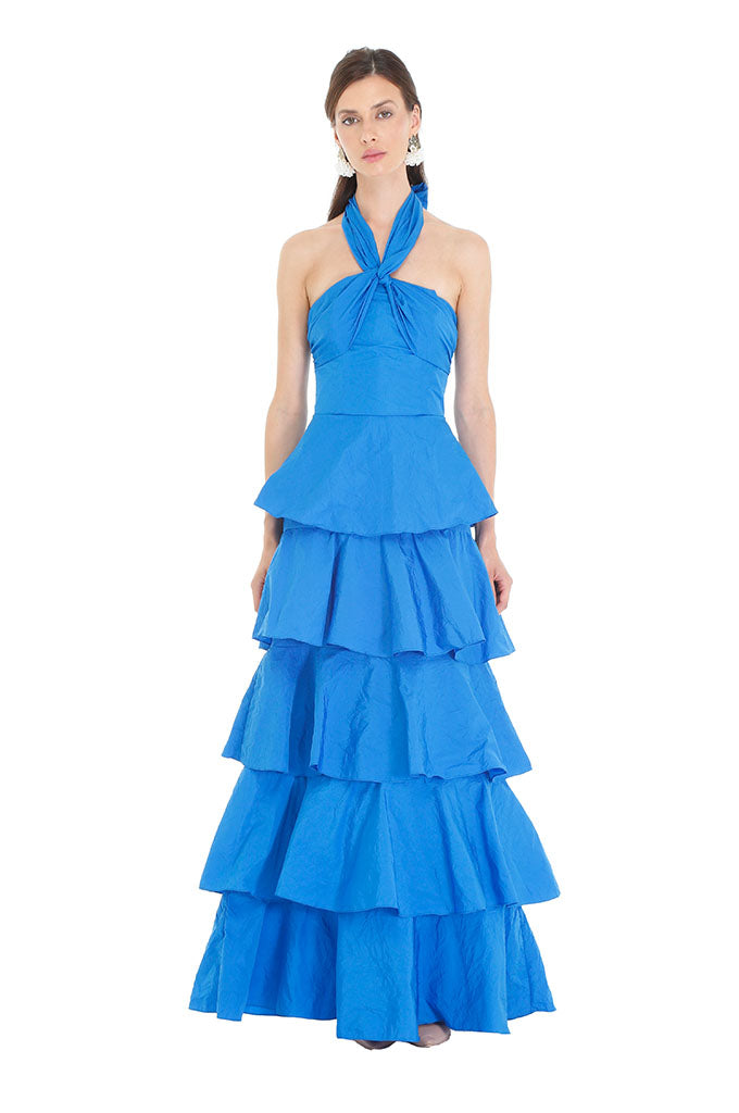 Royal Blue Gilian Ruffle Gown