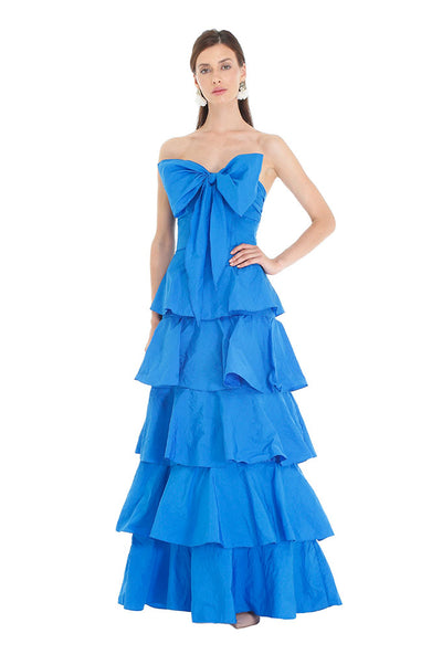 Royal Blue Gilian Ruffle Gown