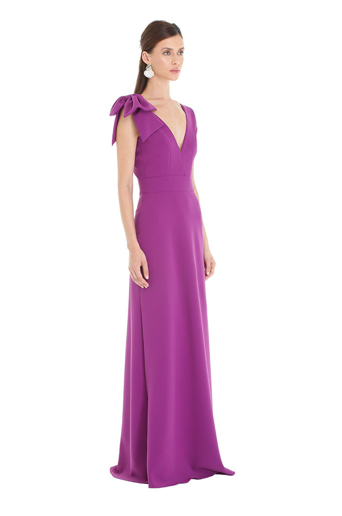 Purple Marriane Bow Gown