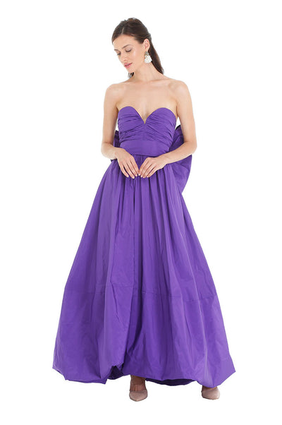 Purple Morada Bubble Bow Gown