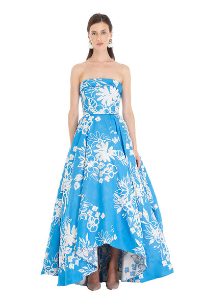 Blue Metallic Cinderella Gown