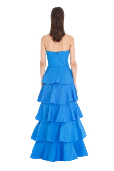 Royal Blue Gilian Ruffle Gown