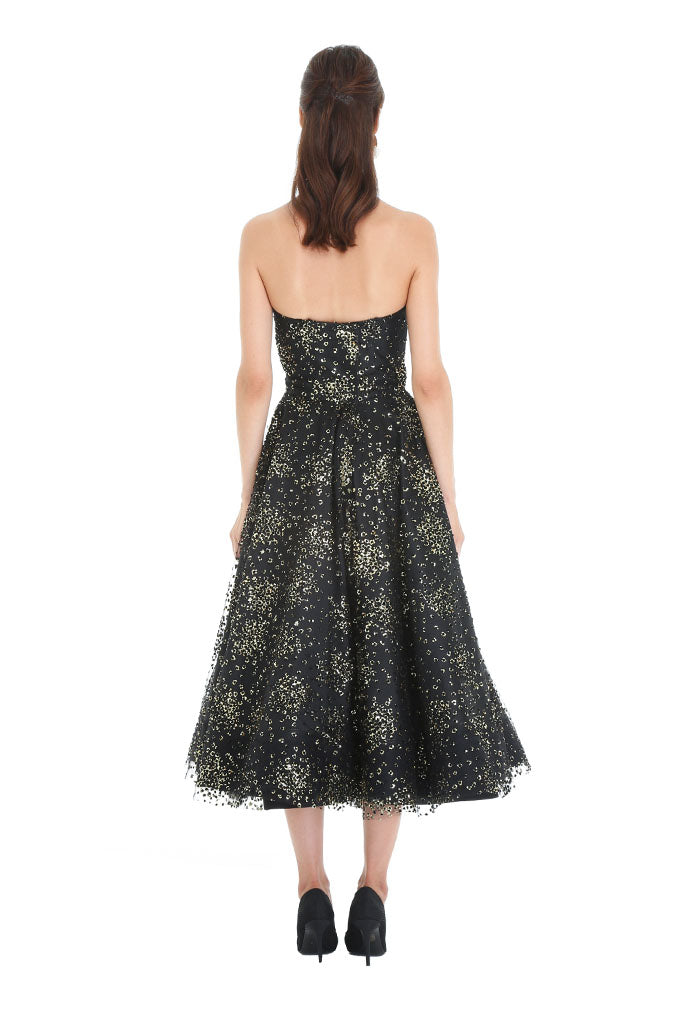 Black Sparkle Midi Gown