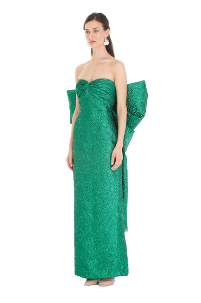 Green Oxford Pencil Bow Gown
