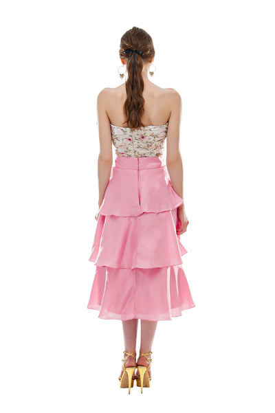 Pink Silk Elec Skirt